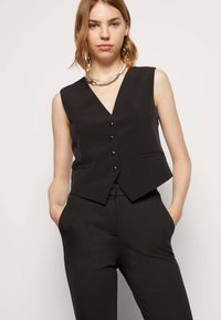 ONLY ONLASTRID SHORT FITTED - Strukirani kaput - black