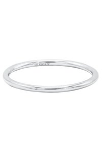 Silver ring made of 925 sterling silver. Features a smooth, rounded band with a polished finish and minimalistic design.