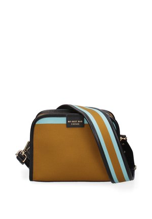 My Best Bag, ATENA - CROSSBODY-BAG - Bandolera - ocher/light blue solid
