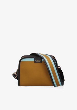 My Best Bag, ATENA - CROSSBODY-BAG - Bandolera - ocher/light blue solid