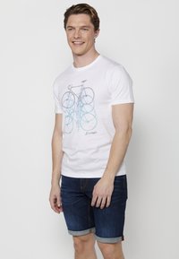 Koroshi SHORT SLEEVE - Triko s potiskem - blanco   white