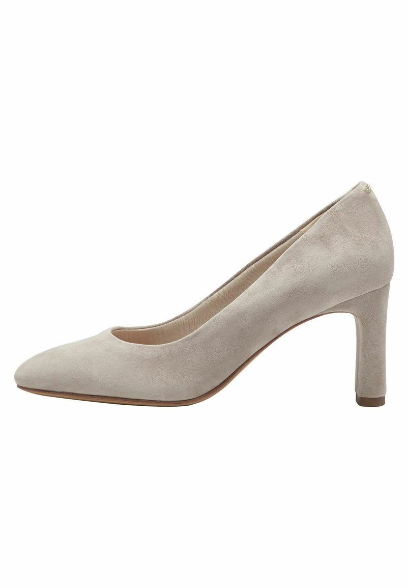 Escarpins à Plateforme San Marina En Daim Taupe - Talon Cône, Pointure 40 - Occasion