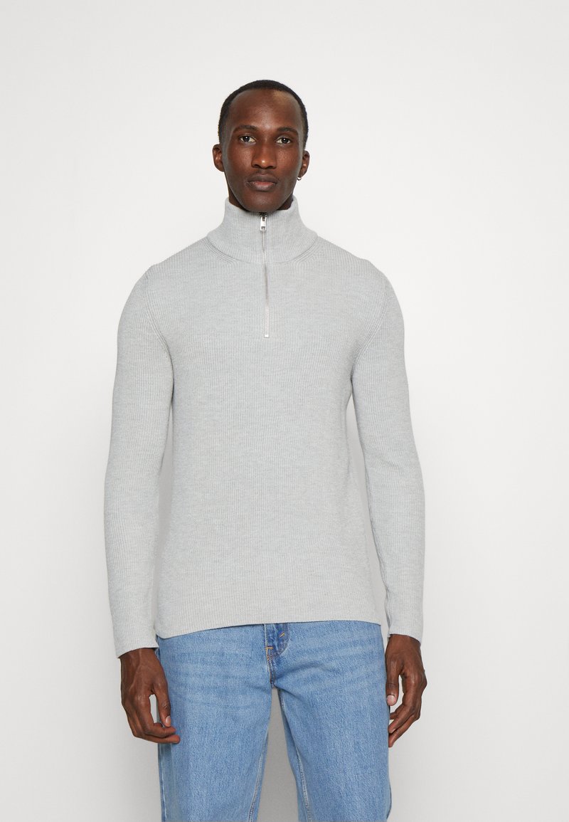 Jack & Jones JPRCCPERFECT HALF ZIP - Maglione - cool grey melange