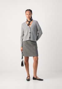 Marc O'Polo CARDIGAN LONGSLEEVE V NECK - Kardiganas - soft stone melange