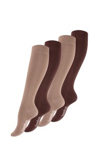 4 PAAR - Calzettoni - beige braun