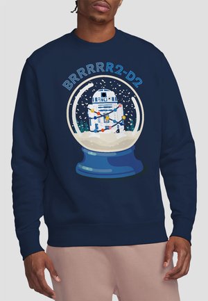 STAR WARS RETRO R2D2 SNOW GLOBE - Sweatshirt - dark blue