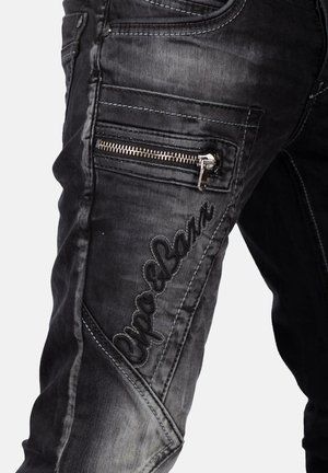 Cipo & Baxx, HERREN  HOSE STONEWASHED - Slim fit jeans - schwarz