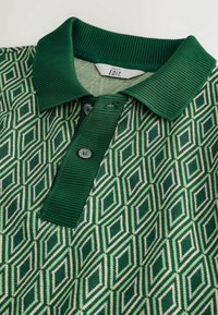 REGULAR FIT-EDIT GEO PATTERN - Polo - green