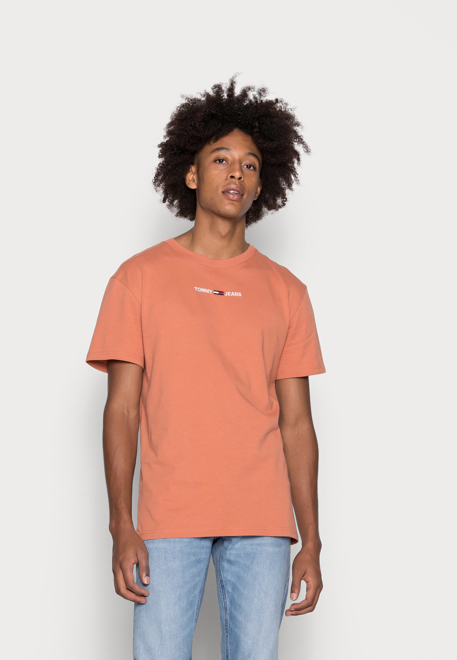 TEXT TEE - Basic T-shirt - dingo orange 
