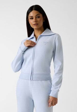 Guess Felpa con zip - hellblau