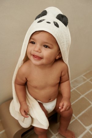 Liewood ALBERT HOODED TOWEL UNISEX - Kopalna brisača - creme de la creme