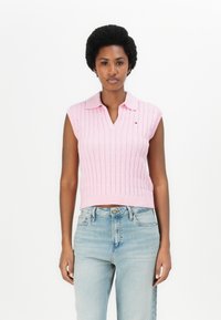 Tommy Hilfiger - CABLE OPEN - Polo shirt - classic pink Thumbnail Image 1