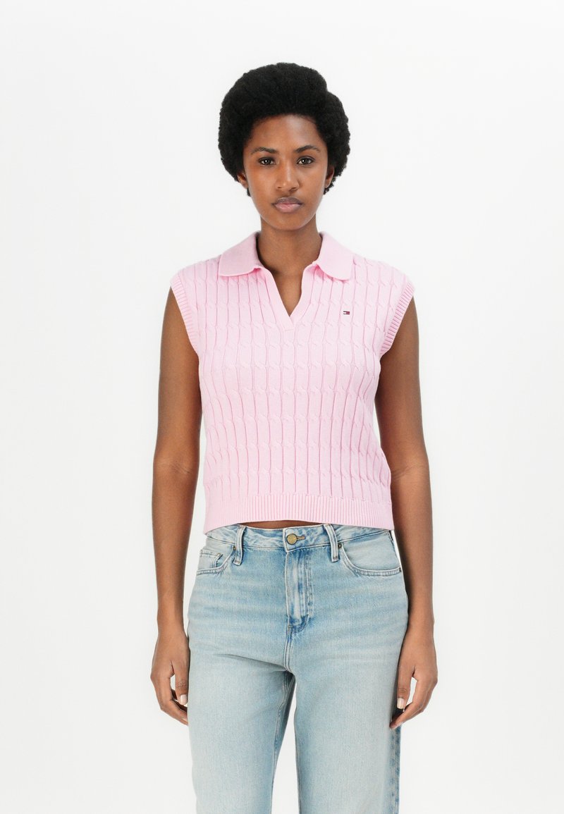 Tommy Hilfiger - CABLE OPEN - Polo shirt - classic pink, Enlarge