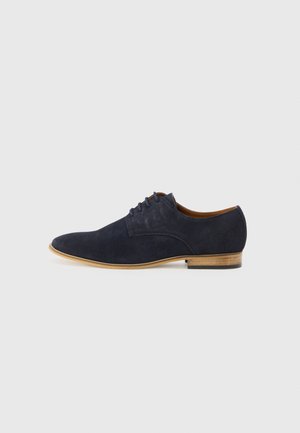 LEATHER - Stringate eleganti - navy