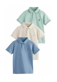 Next - SHORT SLEEVE 3 PACK - REGULAR FIT - Polo majica - mineral green blue stone Miniaturna slika 1