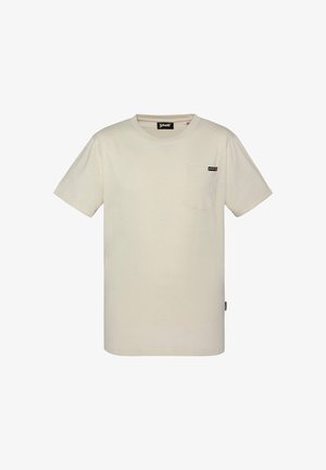Schott EFFET FLAMMÉ - T-Shirt basic - blanc cassé