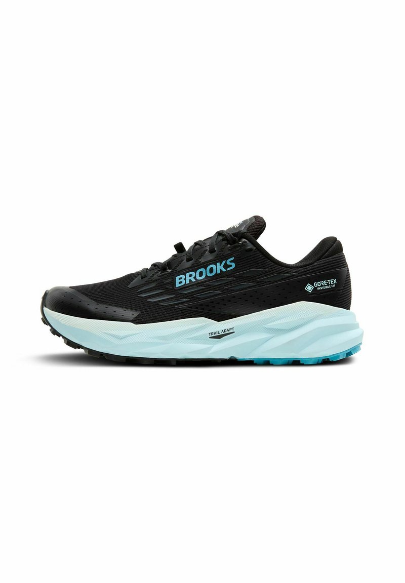 Brooks CASCADIA 19 GTX - Bėgimo bateliai, skirti nelygiam paviršiui - black ebony blue flower