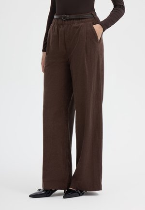 Terranova, PANTALONE LUNGO TINTA UNITA - Pantaloni - dark-brown
