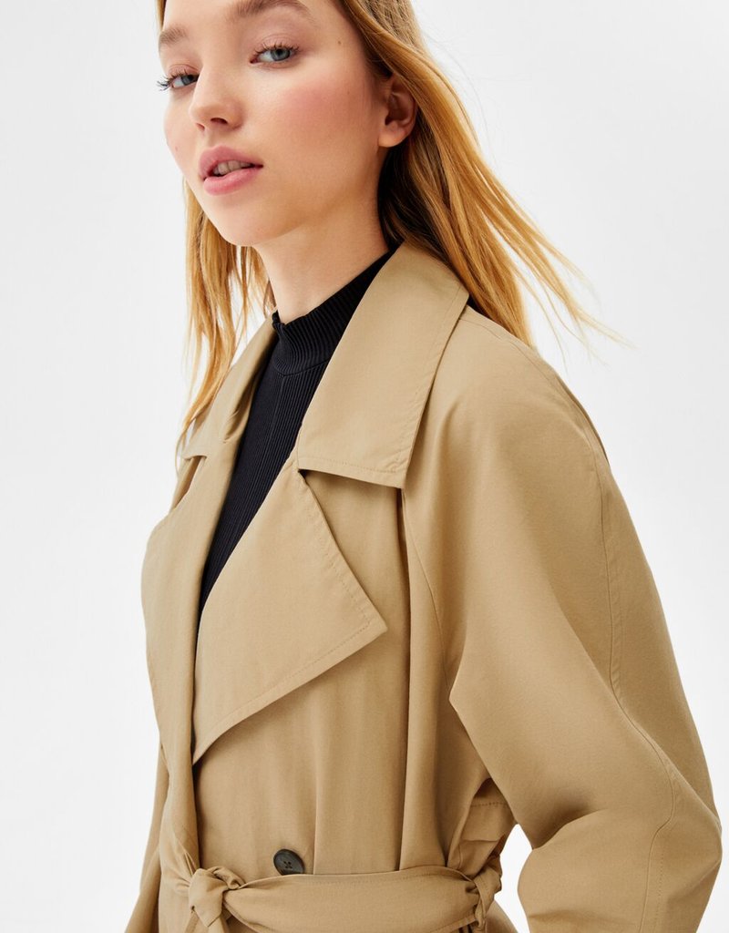 Damen Parkas | Bershka Trenchcoat camel - JF16584 Damen Parkas | Bershka Trenchcoat camel - JF16584