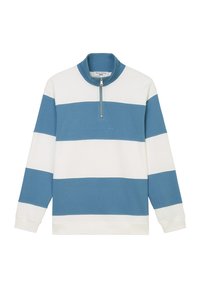 Marc O'Polo DENIM CUT SEW TROYER LSL RELAXED FIT - Melegítőfelső - medium blue multi