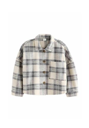 FRINGED .  - REGULAR FIT - Fleecejacka - neutral check
