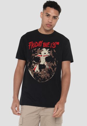 Cotton Soul, FRIDAY THE 13TH/ROUGH MASK - Print T-shirt - black