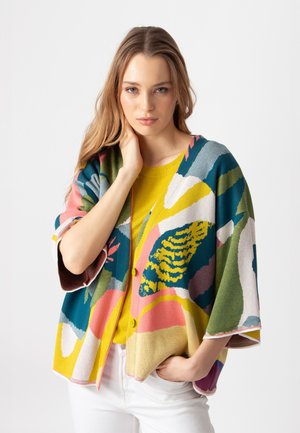 MAXIMALIST TROPICS PATTERN - Cardigan - yellow