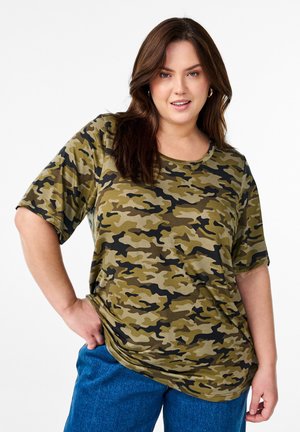 T-Shirt print - army aop