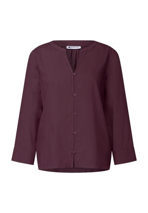 Street One, 3/4-ARM BLUSE MIT SPLIT NECK - Blouse - rustic rouge