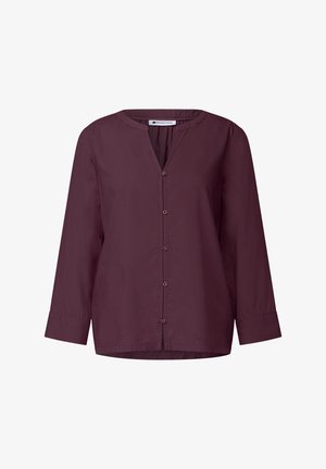 Street One, 3/4-ARM BLUSE MIT SPLIT NECK - Blouse - rustic rouge