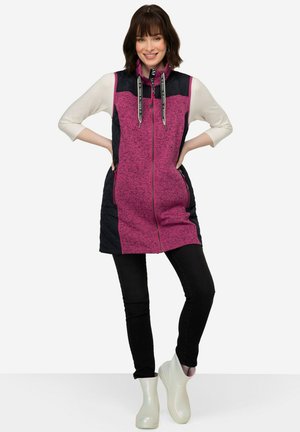 MIXED TEXTURE ZIP UP  - Bodywarmer - pale pink