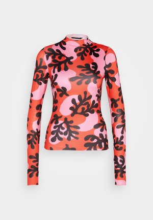 Monki Pikkade varrukatega topp - red/pink/multi-coloured