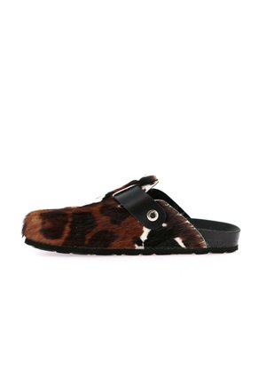 PUNTA INVERNALE ANIMALIER  SARA - Ciabattine - marrone multi