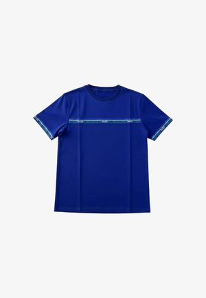GCDS, LOGO TAPE SS T-SHIRT - T-shirt con stampa - blue
