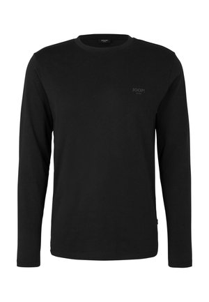 Musta pitkähihainen pusero, jossa on pieni "JOOP! JEANS" -logo vasemmalla rinnassa, esitetty yksinkertaisella valkoisella taustalla.