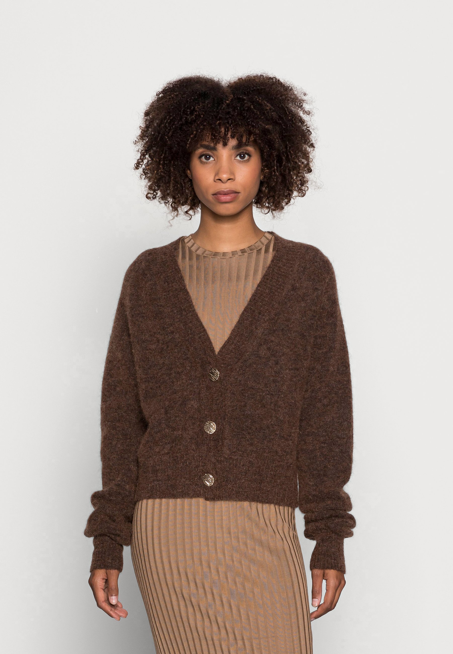 braune strickjacke für damen