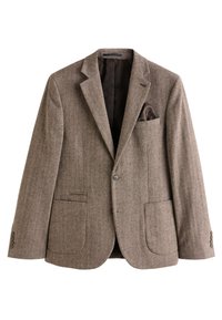 SLIM FIT HERRINGBONE - Giacca - taupe