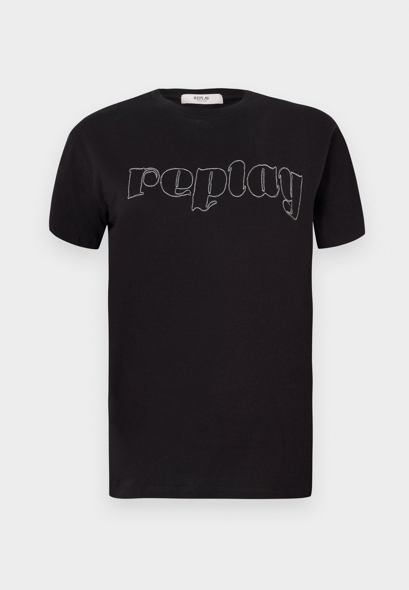 Replay T-shirt print zwart Replay T-shirt print zwart