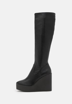 JUSTLY - Kilestøvler - black