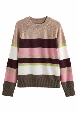 PATTERN CREW NECK - REGULAR FIT - Pullover - neutral and pink stripe