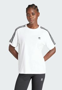 adidas Originals - 3-STRIPES - T-shirt print - white Miniatuurafbeelding 1