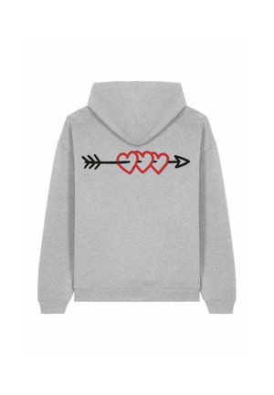 ARROW BACK EMBROIDERY HEAVYWEIGHT - Sweat à capuche - mottled grey