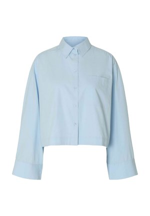 CROP BOXY FIT - Skjortebluser - cashmere blue