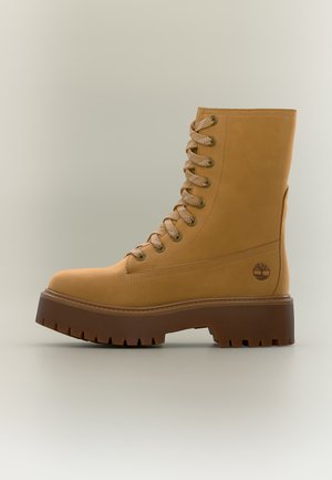 Timberland, STONE STREET MID LACE - Plateaustiefelette - wheat nubuck