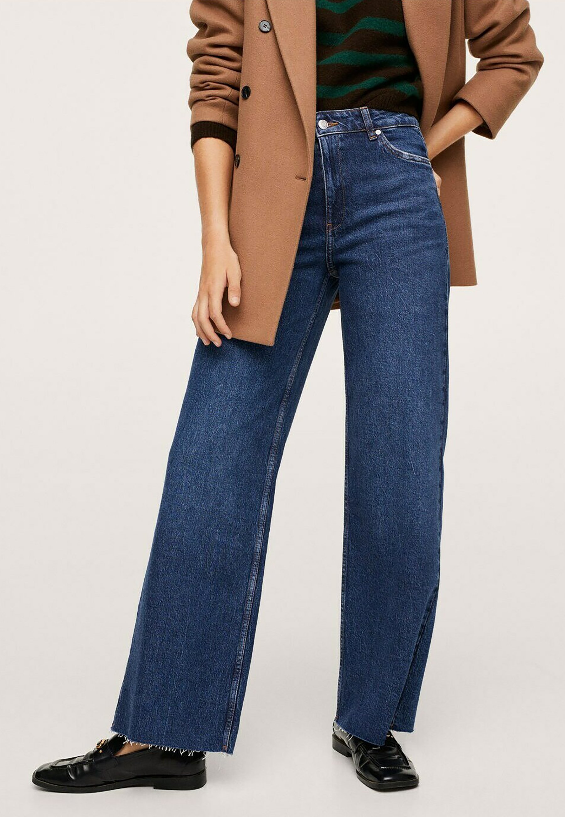 Mango WIDELEG HIGH-WAIST - Jeans a zampa - donkerblauw/blu scuro -  Zalando.it