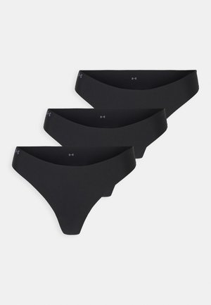 Under Armour UNDERWEAR PURE STRETCH NO SHOW THONG SOLID 3 PACK - String - black