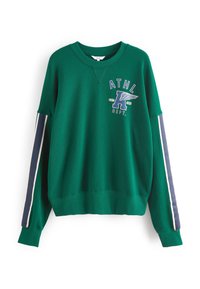 Next SIDE STRIPE GRAPHIC CREW NECK  - Melegítőfelső - green