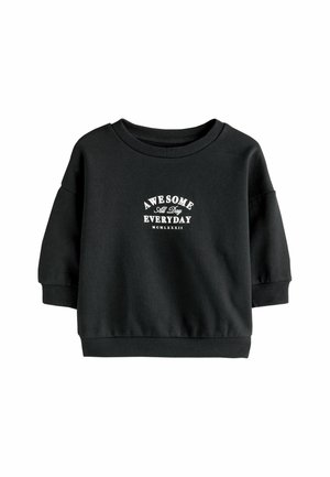 REGULAR FIT - BACK PRINTED CREW NECK - Sweatshirt - black awesome everyday