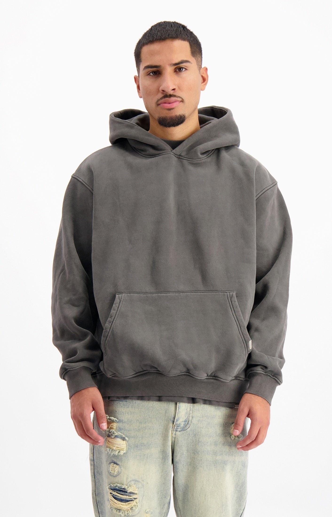 Black Bananas BLANK WASHED Hoodie grey/grijs