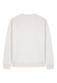 Felpa grigia chiaro con collo rotondo classico, maniche raglan e polsini e orlo a coste, realizzata in un tessuto morbido e textured.